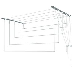 Сушилка для белья Рыжий кот потолочная 1,9 м (5 стержней), белый