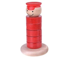Пирамидка RNToys Паренек красная Д-564