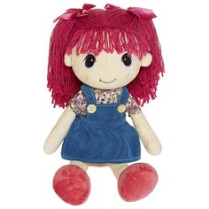 Мягкая игрушка Maxitoys Кукла Стильняшка с малиновыми волосами 40 см
