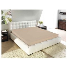 Простыня Guten Morgen трикотажная на резинке 140 х 200 см кофе