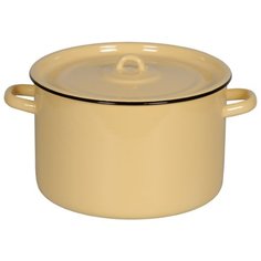 Кастрюля СтальЭмаль 2С18, 7 л, крем