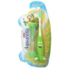 Зубная щетка Aquarelle Kids c песочными часами 3+, зеленый
