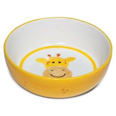 Миска Triol керамическая Коровка 300 мл желтый/белый