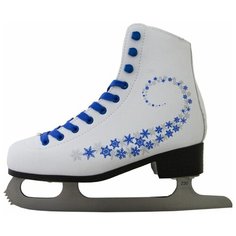 Фигурные коньки Novus AFSK-20 белый/синий/сине-серые звезды р. 35