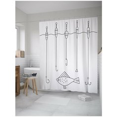 Штора для ванной JoyArty Рыбалка 180х200 (sc-10508)