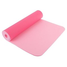 Коврик Sangh Yoga mat двухцветный, 183х61х0.8 см розовый однотонный