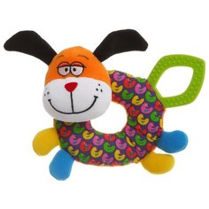 Прорезыватель-погремушка BONDIBON Кот/собака/слон ВВ1288 зеленый/синий/желтый