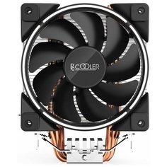 Кулер для процессора PCcooler GI-X3 серебристый/черный/белая подсветка