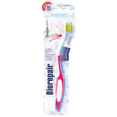 Зубная щетка Biorepair Curve Junior 7-14 лет, белый/розовый