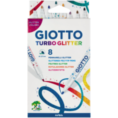 GIOTTO Набор фломастеров Turbo Glitter, 8 шт. (425800)