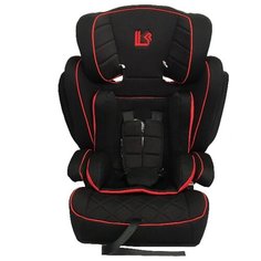 Автокресло группа 1/2/3 (9-36 кг) LiTTLE KiNG LK- 03 Isofix, черный/красный