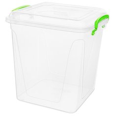 Elfplast Контейнер Fresh Box квадратный 11 л, 25x27 см, прозрачный/зеленый