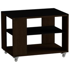 Столик журнальный LeSet LS 733, ДхШ: 65 х 45 см, венге/черное стекло