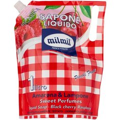 Мыло жидкое Milmil Черная вишня и малина, 1 л
