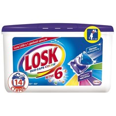 Losk капсулы Duo-Caps Color, контейнер, 14 шт.