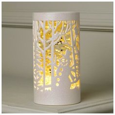 Свеча светодиодная Luazon Lighting Снеговик в лесу 19 см (4357332) белый