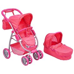 Коляска-трансформер Buggy Boom Amidea розовый/сердечки