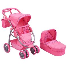 Коляска-трансформер Buggy Boom Amidea светло-розовый/сердечки