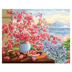 ФРЕЯ Картина по номерам "Букет сакуры" 50х40 см (PNB/R1 №120)