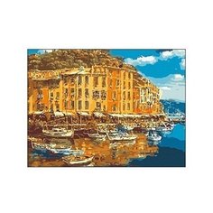 Рыжий кот картина по номерам Городской причал, 30х40 см (ST047)