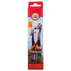 KOH-I-NOOR Карандаши цветные Животные, 6 цветов (3551006008KSRU)