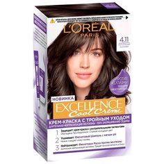 LOreal Paris Excellence Cool Creme стойкая крем-краска для волос, 4.11 ультрапепельный каштановый