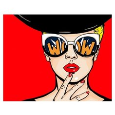 ФРЕЯ Картина по номерам "Роковая красотка. Поп-арт" (PNB/R1 №139) 50х40 см