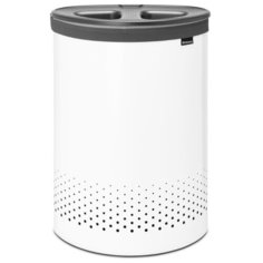 Brabantia Корзина для белья 55 л белый/серая крышка