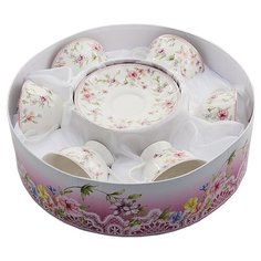 Чайный сервиз Rosario Роберта Ф2-033P/6, 6 персон, 12 предм., белый/розовый