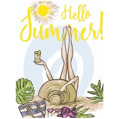 ФРЕЯ Картина по номерам "Привет, лето!" 40x30 см (PNB/R2 №51)