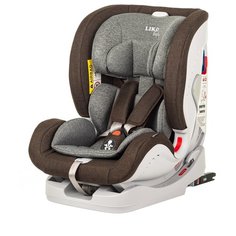 Автокресло группа 0/1/2/3 (до 36 кг) Liko Baby Sprinter Isofit (Isofix), темно-коричневый в точку