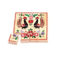 Пазл Томик Русские узоры Городецкая роспись (136), 16 дет.