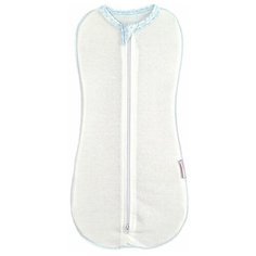 Многоразовые пеленки СуперМаМкет на молнии 3-5 мес. молоко/голубой