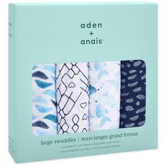 Многоразовые пеленки aden + anais муслин 120х120 комплект 4 шт. gone fishing 4 шт.