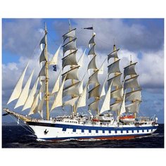 Рыжий кот Картина по номерам "Современный парусник" 30x40 см (Х-6529)