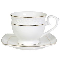 Коралл Чайная пара Снежная королева 280 мл белый