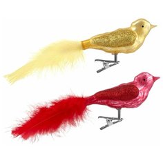 Набор елочных игрушек Magic Time 80422 / 80419, красный/желтый, 2 шт.