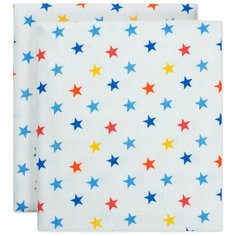 Пеленки для новорожденных фланелевые "Тренды" звезды синие (2 шт.) Чудо Чадо