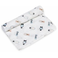 Пеленка муслиновая Amarobaby Rainbow Зверята 125х115