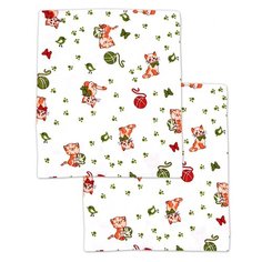 Пеленка фланелевая FlyZay 110x75 (Коты/зел.)