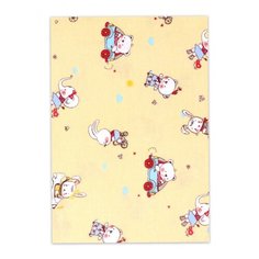 Пеленка фланелевая FlyZay 120x90 (Звери/желт.)