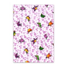 Пеленка фланелевая FlyZay 120x90 (Птички/фиол.)