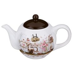 Agness Заварочный чайник Coffee 900 мл, белый