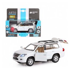 Машинка инерционная "Lexus LX570", белая АВТОПАНОРАМА
