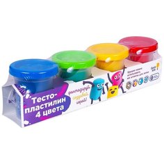 Набор для детского творчества "Тесто-пластилин", 4 цвета Genio Kids