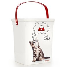 Контейнер для корма животных "Кошки", 8,5 литра Полимербыт
