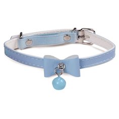 Ошейник Triol "Бантик", голубой, 10x310 мм