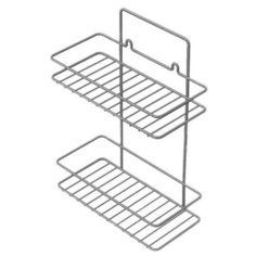 Полка для ванной, 2 яруса, гальваника цинк, прямая, цвет хром РемоКолор