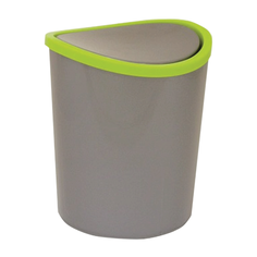 Ведро-контейнер для мусора, настольный, качающаяся крышка, серый Idea (М Пластика)