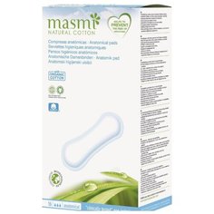 Прокладки гигиенические "Masmi Natural Cotton", анатомические, 16 штук